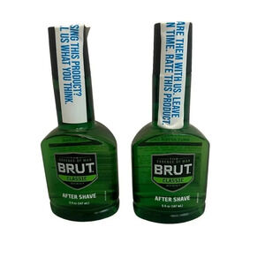 Brut Classic After Shave 5 Fluid Ounces Scented Classic Two Bottles Sealed New